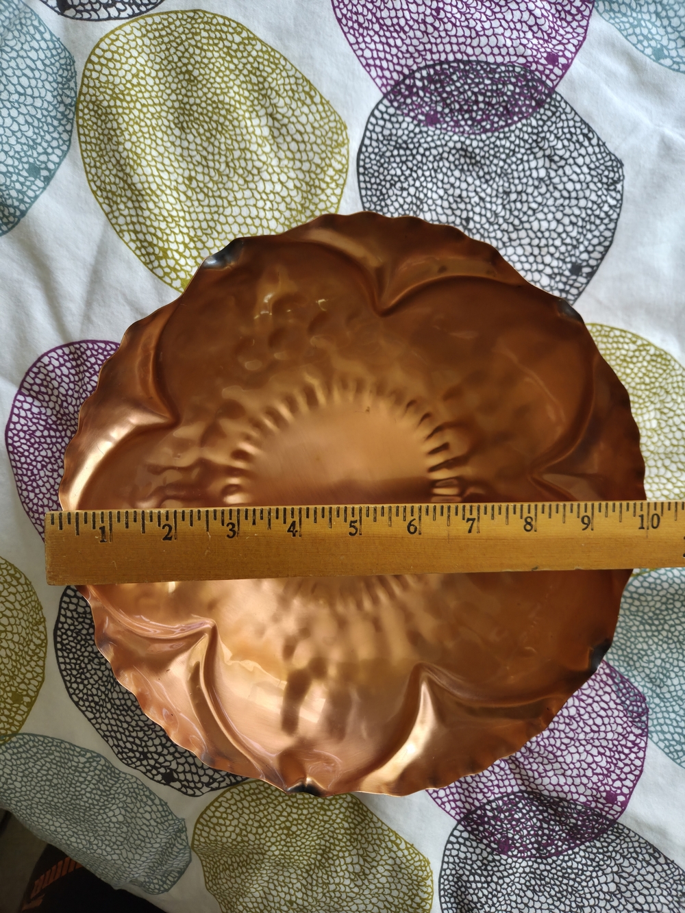 Gregorian..Hammered Copper Decorative Bowl - Warm Copper Tone - Picture 2 of 7